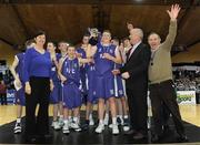 27 January 2009; Presentation Brothers College celebrate with the cup. Boys U16 C Final, Presentation College, Cork v St. Columbs, Derry, National Basketball Arena, Tallaght, Co. Dublin. Photo by Sportsfile