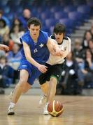 27 January 2009; Cathal Tuffy, St. Mary’s, Rathmines, in action against Hugh Barbour, St. Joseph’s. Boys U19 C Final, St. Mary’s, Rathmines, Dublin v St. Joseph’s, Derry, National Basketball Arena, Tallaght, Co. Dublin. Photo by Sportsfile