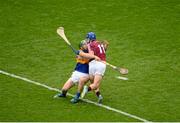 16 August 2015; Catahl Barrett, Tipperary, pulls down Cyril Donnellan, Galway, which resulted in a penalty for Galway. GAA Hurling All-Ireland Senior Championship, Semi-Final, Tipperary v Galway. Croke Park, Dublin. Picture credit: Dáire Brennan / SPORTSFILE