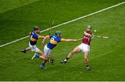 16 August 2015; Shane Moloney, Galway, in action against Conor O'Brien, left, and Cathal Barrett, Tipperary. GAA Hurling All-Ireland Senior Championship, Semi-Final, Tipperary v Galway. Croke Park, Dublin. Picture credit: Dáire Brennan / SPORTSFILE