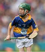 16 August 2015; Thomas Hughes, Castleblayney BNS, Monaghan, representing Tipperary, in action during the Cumann na mBunscol INTO Respect Exhibition Go Games 2015 at Tipperary v Galway - GAA Hurling All-Ireland Senior Championship Semi-Final. Croke Park, Dublin. Picture credit: David Maher / SPORTSFILE