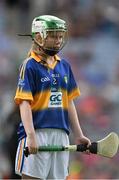 16 August 2015;  Orla Donnelly, Glenravel Primary, Martinstown, Ballymena, Antrim, representing Tipperary, in action during the Cumann na mBunscol INTO Respect Exhibition Go Games 2015 at Tipperary v Galway - GAA Hurling All-Ireland Senior Championship Semi-Final. Croke Park, Dublin. Picture credit: David Maher / SPORTSFILE
