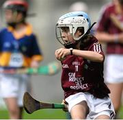 16 August 2015; Roisín Ní Bhuachalla, Gaelscoil na Cruaiche, Westport, Mayo, representing Galway, in action during the Cumann na mBunscol INTO Respect Exhibition Go Games 2015 at Tipperary v Galway - GAA Hurling All-Ireland Senior Championship Semi-Final. Croke Park, Dublin. Picture credit: David Maher / SPORTSFILE