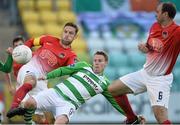 17 August 2015; Danny North, Shamrock Rovers, in action against Alan Bennett, Cork City. SSE Airtricity League Premier Division, Shamrock Rovers v Cork City. Tallaght Stadium, Tallaght, Co. Dublin. Picture credit: David Maher / SPORTSFILE