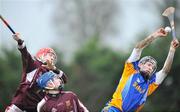 21 January 2009; Michael Russell, Thurles CBS, in action against Willie Ryan, left and Eanna Murray, Our Lady's. Templemore - Munster Colleges Harty Cup, Thurles CBS v Our Lady's, The Ragg, Co. Tipperary. Picture credit: David Maher / SPORTSFILE