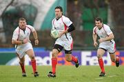 24 January 2009; Simon Danielli, centre, flanked by Nigel Brady, left, and Clinton Schifcofske, Ulster. Heineken Cup, Pool 4, Round 6, Stade Francais v Ulster Rugby, Stade Jean Bouin, Paris, France. Picture credit: Diarmuid Greene / SPORTSFILE