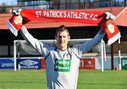 28 January 2009; St. Patrick's Athletic unveil new signing Gary Rogers. Richmond Park, Dublin. Picture credit: Diarmuid Greene / SPORTSFILE
