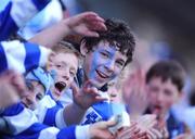 28 January 2009; Blackrock College supporters Nick Timoney and Tristan Brady, both from, Blackrock, Co. Dublin, during the game. Leinster Schools Senior Cup 1st Round, CBC Monkstown v Blackrock College, Donnybrook Stadium, Dublin. Picture credit: Matt Browne / SPORTSFILE