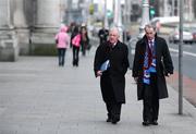 29 January 2009; Drogheda United Club Chairman Vincent Hoey, left, and Club Promotions Officer Terry Collins arrive at the High Court where they represented Drogheda United Football Club at an Examinership hearing. The Four Courts, Dublin. Picture credit: Stephen McCarthy / SPORTSFILE