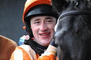 29 January 2009; Jockey Roger Loughran after winning the INH Stallion Owners European Breeders Fund Novice Hurdle on Lurgan. Thurles Racecourse, Thurles, Co. Tipperary. Picture credit: Matt Browne / SPORTSFILE
