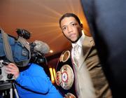 29 January 2009; WBA Super Bantamweight title holder Ricardo &quot;El Maestrito&quot; Cordoba arrives at a press conference to announce details of the Hunky Dorys World Title Fight Night where he will defend his title against Bernard Dunne, on March 21st at the O2 arena, as world championship boxing returns to Ireland for the first time in 13 years. The O2, Dublin. Picture credit: Brian Lawless / SPORTSFILE