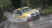 31 January 2009; Luca Griotti, driving a Renault Clio R3, in action during Stage 10 through Ballinamallard, Co Fermanagh. Rally Ireland 2009. Picture credit: Philip Fitzpatrick / SPORTSFILE