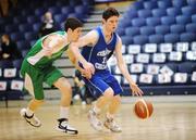 28 January 2009; Emmet Murphy, Colàiste Choilm Ballincollig, in action against Matthew Jackson, St. Malachy’s. Boys U19 A Final, St. Malachy’s, Belfast, Co. Antrim v Colàiste Choilm Ballincollig, Co. Cork, National Basketball Arena, Tallaght, Co. Dublin. Picture credit: Brian Lawless / SPORTSFILE