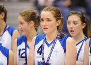 28 January 2009; Meabh Roche, St. Joseph’s Abbeyfeale, shows her disappointment after the match. Girls U16 A Final, St. Joseph’s Abbeyfeale, Co. Limerick v Colàiste Ìosagàin, Dublin, National Basketball Arena, Tallaght, Co. Dublin. Picture credit: Brian Lawless / SPORTSFILE