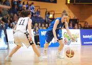 28 January 2009; Carol McCarthy, Calasantius Oranmore, in action against Sinead Deegan, Mercy Waterford. Girls U19 A Final, Calasantius Oranmore, Co. Galway v Mercy Waterford, National Basketball Arena, Tallaght, Co. Dublin. Picture credit: Brian Lawless / SPORTSFILE