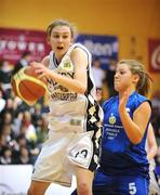 28 January 2009; Helena Rohan, Mercy Waterford, in action against Ailbhe Costello, Calasantius Oranmore. Girls U19 A Final, Calasantius Oranmore, Co. Galway v Mercy Waterford, National Basketball Arena, Tallaght, Co. Dublin. Picture credit: Brian Lawless / SPORTSFILE