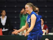 28 January 2009; Calasantius Oranmore's Kate Lyons celebrates at the final hooter. Girls U19 A Final, Calasantius Oranmore, Co. Galway v Mercy Waterford, National Basketball Arena, Tallaght, Co. Dublin. Picture credit: Brian Lawless / SPORTSFILE