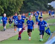 18 August 2015; Leinster rugby players Dominic Ryan and Rhys Ruddock visited the Bank of Ireland Summer Camp in Blackrock College RFC for a Q and A session, autograph signings, and a few games on the pitch. Blackrock College RFC, Stradbrook Road, Co. Dublin. Picture credit: Dáire Brennan / SPORTSFILE