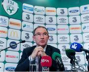 18 August 2015; Republic of Ireland manager Martin O'Neill during a squad announcement. FAI Headquarters, Abbotstown, Dublin. Picture credit: Seb Daly / SPORTSFILE