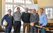 19 August 2015; In attendance at the announcement of the GPA’s Former Players Event which takes place in Croke Park on Saturday, September 19th, at 2.30pm are former players, from left to right, Tyrone footballer Brian McGuigan, Sligo footballer Dara McGarty, Kildare footballer Dermot Earley, Dublin footballer Tony Hanahoe and Kilkenny hurler Eddie Brennan. Dublin City Centre. Picture credit: Ramsey Cardy / SPORTSFILE