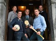 19 August 2015; In attendance at the announcement of the GPA’s Former Players Event which takes place in Croke Park on Saturday, September 19th, at 2.30pm are former players, from left to right, Sligo footballer Dara McGarty, Tyrone footballer Brian McGuigan, Dublin footballer Tony Hanahoe, Kilkenny hurler Eddie Brennan and Kildare footballer Dermot Earley. Dublin City Centre. Picture credit: Ramsey Cardy / SPORTSFILE