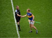 16 August 2015; Referee Barry Kelly shakes hands with Noel McGrath, Tipperary, before the game. GAA Hurling All-Ireland Senior Championship, Semi-Final, Tipperary v Galway. Croke Park, Dublin. Picture credit: Dáire Brennan / SPORTSFILE