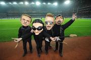 31 January 2009; 'U2' during activities which mark the start of the 125th Anniversary Celebrations of the founding of the GAA in 1884. Dublin v Tyrone, Allianz GAA National Football League, Division 1, Round 1. Croke Park, Dublin. Picture credit: Brendan Moran / SPORTSFILE