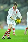 31 January 2009; Enda McGinley of Tyrone during the team warm-up, while wearing 'retro playing kit' before the game. Allianz National Football League, Division 1, Round 1, Dublin v Tyrone, Croke Park, Dublin. Picture credit: Brendan Moran / SPORTSFILE