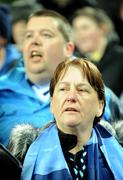 31 January 2009; Two Dublin supporters sing the National Anthem on Hill 16 before the start of the game. Allianz National Football League, Division 1, Round 1, Dublin v Tyrone, Croke Park, Dublin. Picture credit: Ray McManus / SPORTSFILE
