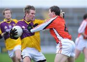 1 February 2009; PJ Banville, Wexford, is tackled by Barry Shannon, Armagh. Allianz National Football League, Division 2, Round 1, Wexford v Armagh, Wexford Park, Wexford. Picture credit: Matt Browne / SPORTSFILE