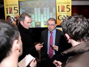 3 February 2009; Down manager Ross Carr speaking to journalists at the launch of the Ulster Council's GAA 125th anniversary celebrations. Europa Hotel, Belfast, Co. Antrim. Picture credit: Oliver McVeigh / SPORTSFILE