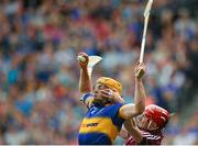 16 August 2015; Pádraic Maher, Tipperary, in action against Joe Canning, Galway. GAA Hurling All-Ireland Senior Championship, Semi-Final, Tipperary v Galway. Croke Park, Dublin. Picture credit: Piaras Ó Mídheach / SPORTSFILE