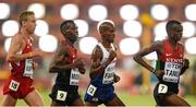22 August 2015; Athletes, from left, Galen Rupp of USA, Bedan Karoki Muchiri of Kenya, Mo Farah of Great Britain and Paul Kipngetich Tanui of Kenya during the final of the Men's 10,000m event. IAAF World Athletics Championships Beijing 2015 - Day 1, National Stadium, Beijing, China. Picture credit: Stephen McCarthy / SPORTSFILE