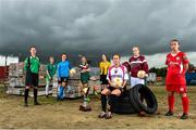 22 August 2015; The launch of the 2015-16 Continental Tyres Women’s National League season took place today at FAI Headquarters on the National Sports Campus with players, managers, coaches, backroom staff and officials from the eight clubs along with representatives of the media, Continental Tyres, WFAI and FAI. The new season, which kicks-off on September 5 and runs until May 1, will see the clubs battling for four Continental Tyres sponsored trophies via the League, League Cup, FAI Women’s Senior Cup and a new Shield competition.  There will be two new clubs in the Women’s National League this season following the admission of Kilkenny United and the amalgamation of two-times League champions Raheny United with Shelbourne Ladies. Today’s launch was an interactive, competitive, educational and engaging event with something for everyone. Players took to the new 3G pitch at FAI HQ to take part in the Conti Warm-up, Continental Challenges and an Exhibition Match while coaches and managers were involved in specially designed performance workshops and a panel discussion about women’s football in Ireland. Pictured at the launch are, from left, Claire Kinsella, Peamount United, Yvonne Hedigan, Castlebar Celtic, Aine O'Gorman, UCD Waves, Katie McCarthy, Cork City Womens, Jenny O'Keeffe, Kilkenny United, Kylie Murphy, Wexford Youths, Meabh de Burca, Galway and Pearl Slattery, Shelbourne. FAI Headquarters, Abbottstown. Picture credit: Ramsey Cardy / SPORTSFILE