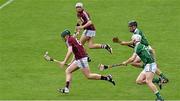 22 August 2015; Shane Cooney, Galway, in action against Cian Lynch, Limerick. Bord Gáis Energy GAA Hurling All Ireland U21 Championship, Semi-Final, Limerick v Antrim. Semple Stadium, Thurles, Co. Tipperary. Picture credit: Ray McManus / SPORTSFILE