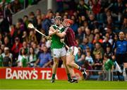 22 August 2015; David Dempsey, Limerick, in action against Seán Sweeney, Galway. Bord Gáis Energy GAA Hurling All Ireland U21 Championship, Semi-Final, Limerick v Antrim. Semple Stadium, Thurles, Co. Tipperary. Picture credit: Dáire Brennan / SPORTSFILE