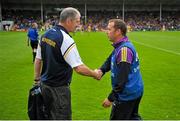 22 August 2015; Wexford manager JJ Doyle shakes hands with Antrim manager Kevin Ryan after the game. Bord Gáis Energy GAA Hurling All Ireland U21 Championship, Semi-Final, Wexford v Antrim. Semple Stadium, Thurles, Co. Tipperary. Picture credit: Dáire Brennan / SPORTSFILE