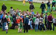 22 August 2015; Family and friends gather around Limerick goalkeeper David McCarthy to celebrate the win. Bord Gáis Energy GAA Hurling All Ireland U21 Championship, Semi-Final, Limerick v Antrim. Semple Stadium, Thurles, Co. Tipperary. Picture credit: Ray McManus / SPORTSFILE