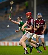 22 August 2015; Seán Sweeney, Galway, in action against David Dempsey, Limerick. Bord Gáis Energy GAA Hurling All Ireland U21 Championship, Semi-Final, Limerick v Antrim. Semple Stadium, Thurles, Co. Tipperary. Picture credit: Dáire Brennan / SPORTSFILE