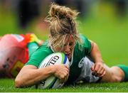 23 August 2015; Alison Miller, Ireland, scoring her side's first try. Women's Sevens Rugby Tournament, Ireland v China. Picture credit: Eoin Noonan / SPORTSFILE