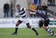 4 February 2009; Greg Offiah, Belvedere College, is tackled by Niall Lalor, Terenure College. Leinster Schools Junior Cup, 1st Round, Terenure College v Belvedere College,, Donnybrook Stadium, Dublin. Picture credit: Matt Browne / SPORTSFILE