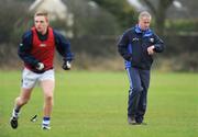1 February 2009; Laois manager Sean Dempsey during the warm-up alongside Ross Munnelly. Allianz GAA National Football League, Division 2, Round 1, Laois v Kildare. O'Moore Park, Portlaoise, Co. Laois. Picture credit: Stephen McCarthy / SPORTSFILE