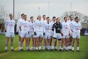 1 February 2009; The Kildare team during the national anthem. Allianz GAA National Football League, Division 2, Round 1, Laois v Kildare. O'Moore Park, Portlaoise, Co. Laois. Picture credit: Stephen McCarthy / SPORTSFILE