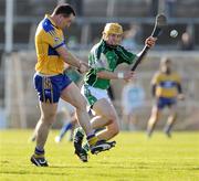 8 February 2009; Colin Lynch, Clare, in action against Paul Browne, Limerick. Allianz GAA National Hurling League, Division 1, Round 1, Limerick v Clare, Gaelic Grounds, Limerick. Picture credit: Brian Lawless / SPORTSFILE