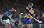 8 February 2009; Tony Carmody, Clare, in action against Stephen Lucey, Limerick. Allianz GAA National Hurling League, Division 1, Round 1, Limerick v Clare, Gaelic Grounds, Limerick. Picture credit: Brian Lawless / SPORTSFILE