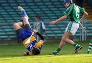 8 February 2009; Tony Carmody, Clare, in action against Gavin O'Mahoney, Limerick. Allianz GAA National Hurling League, Division 1, Round 1, Limerick v Clare, Gaelic Grounds, Limerick. Picture credit: Brian Lawless / SPORTSFILE