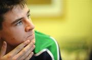 9 February 2009; The Republic of Ireland's Owen Garvan during a press conference ahead of their U21 friendly international against Germany in Turners Cross. Maryborough House Hotel, Cork. Picture credit: Brendan Moran / SPORTSFILE