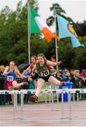 23 August 2015; Niamh O'Neill, Ballyhaunis, Co. Mayo, competing in the Girls U14 & O12 80 metres hurdles. HSE National Community Games Festival, Weekend 2. Athlone IT, Athlone, Co. Westmeath. Picture credit: Seb Daly / SPORTSFILE