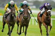 23 August 2015; Western Boy, centre, with Fran Berry up, on their way to winning the Killashee Handicap. Horse Racing from the Curragh. Curragh, Co. Kildare. Picture credit: Cody Glenn / SPORTSFILE