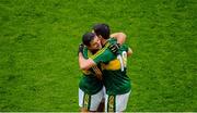 23 August 2015; Bryan Sheehan, right, and Aidan O'Mahony, Kerry, celebrate after the game. GAA Football All-Ireland Senior Championship, Semi-Final, Kerry v Tyrone. Croke Park, Dublin. Picture credit: Dáire Brennan / SPORTSFILE